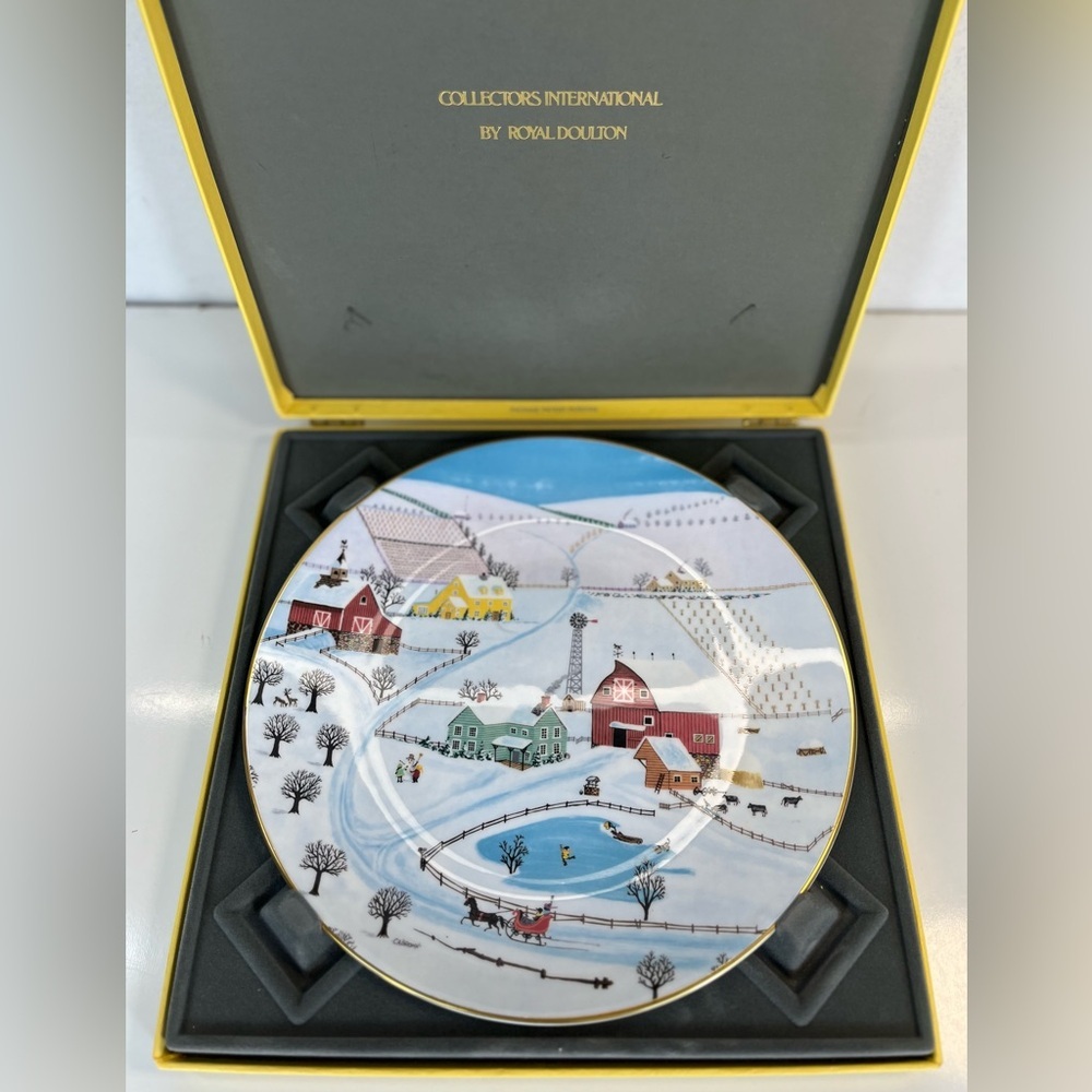 Royal‎ Doulton Collectors Plate Sleigh Bells 1977 C.A. Brown Limited Edition